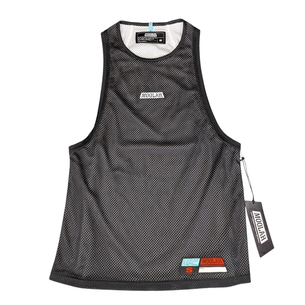 Moolah Kicks Womens Mesh Practice Top Black White Basketball Jersey Size S NEW - Picture 1 of 8